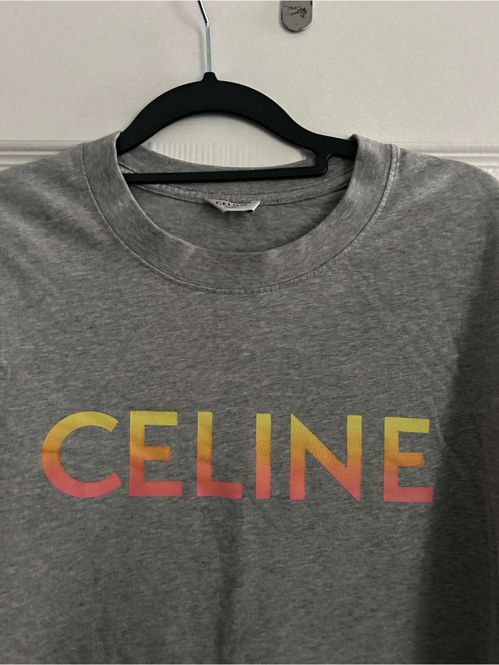 Auth CELINE FW22 Gradient Logo Crewneck - Picture 5 of 5